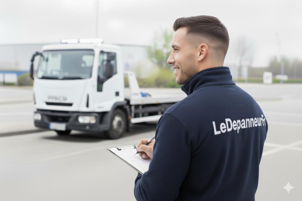 Dépanneuse auto et dépanneur